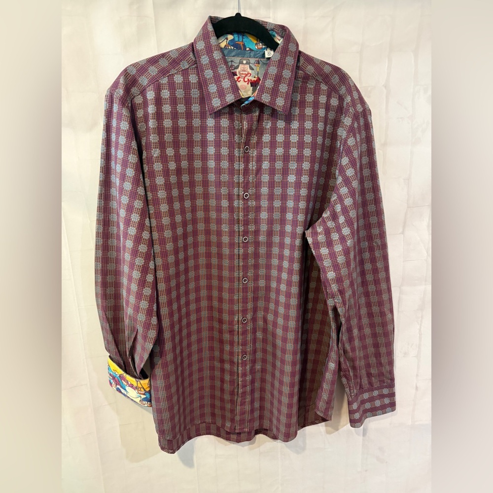 Robert Graham Men's XL Multicolor Long Sleeve Flip Cuff Button Up  Shirt